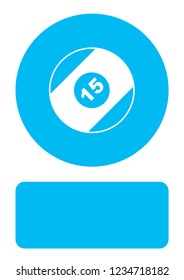 An Illustrated Icon Isolated on a Background - Pool Ball