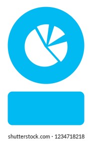 An Illustrated Icon Isolated on a Background - Pie Chart