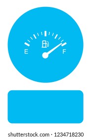 An Illustrated Icon Isolated on a Background - Petrol Gauge Full