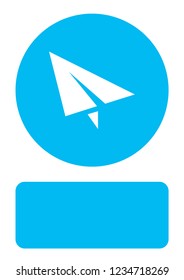 An Illustrated Icon Isolated on a Background - Paper Airplane