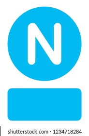 An Illustrated Icon Isolated on a Background - N