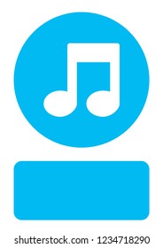 An Illustrated Icon Isolated on a Background - Musical Notes