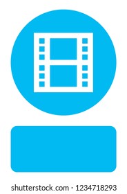 An Illustrated Icon Isolated on a Background - Movie Reel