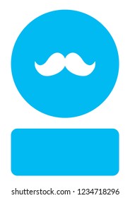 An Illustrated Icon Isolated on a Background - Moustache