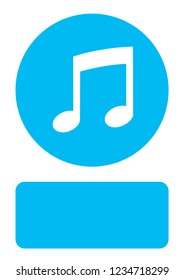 An Illustrated Icon Isolated on a Background - Musical Note