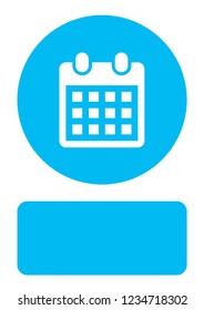 An Illustrated Icon Isolated on a Background - Monthly Calendar
