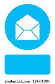 An Illustrated Icon Isolated on a Background - Mail Read