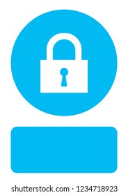 An Illustrated Icon Isolated on a Background - Lock Locked