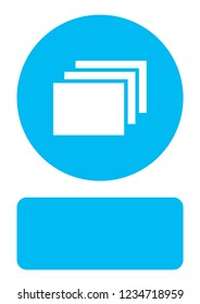 An Illustrated Icon Isolated on a Background - Layers Filled