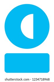 An Illustrated Icon Isolated on a Background - Last Quarter Moon