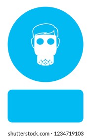 An Illustrated Icon Isolated on a Background - Gas Mask