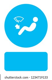 An Illustrated Icon Isolated on a Background - Footwell and Windscreen Fans