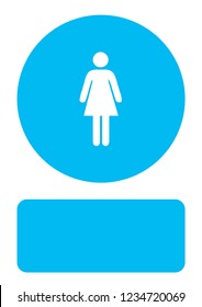 An Illustrated Icon Isolated on a Background - Female