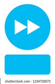 An Illustrated Icon Isolated on a Background - Fast Forward