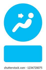 An Illustrated Icon Isolated on a Background - Face Fans
