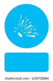 An Illustrated Icon Isolated on a Background - Explosion with Pieces