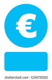An Illustrated Icon Isolated on a Background - Euro Sign