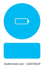 An Illustrated Icon Isolated on a Background - Empty Battery
