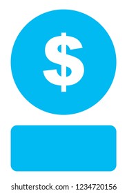 An Illustrated Icon Isolated on a Background - Dollar Sign