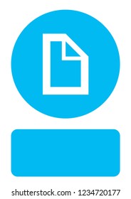 An Illustrated Icon Isolated on a Background - Document Folded Corner