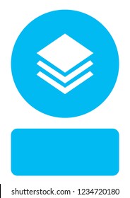 An Illustrated Icon Isolated on a Background - Diamond Layers