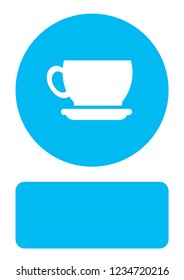 An Illustrated Icon Isolated on a Background - Cup and Saucer