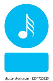 An Illustrated Icon Isolated on a Background - Demi Semi Quaver