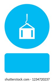 An Illustrated Icon Isolated on a Background - Crane Lift