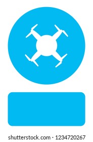 An Illustrated Icon Isolated on a Background - Circular Drone