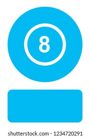 An Illustrated Icon Isolated on a Background - Circle 8 Outline