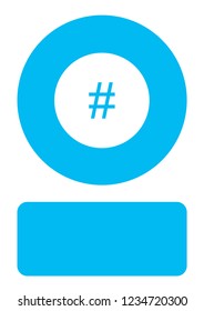 An Illustrated Icon Isolated on a Background - Circle Hash Filled