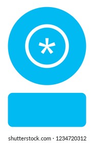 An Illustrated Icon Isolated on a Background - Circle Asterisk Outline