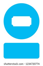 An Illustrated Icon Isolated on a Background - Cinema Ticket
