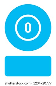 An Illustrated Icon Isolated on a Background - Circle 0 Outline