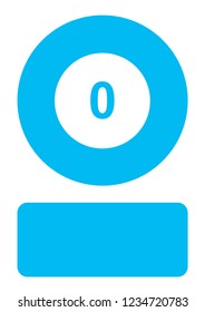 An Illustrated Icon Isolated on a Background - Circle 0 Filled