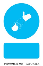 An Illustrated Icon Isolated on a Background - Bucket Water and Flame