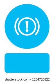 An Illustrated Icon Isolated on a Background - Brake System Light