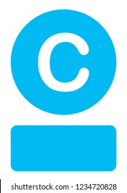 An Illustrated Icon Isolated on a Background - C