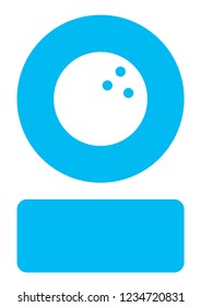 An Illustrated Icon Isolated on a Background - Bowling Ball