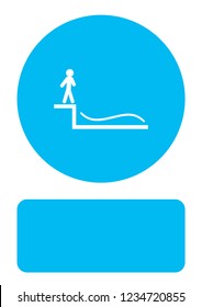 An Illustrated Icon Isolated on a Background - Beware of Shallow Water