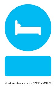 An Illustrated Icon Isolated on a Background - Bed