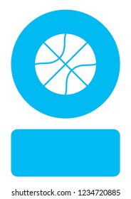An Illustrated Icon Isolated on a Background - Basketball