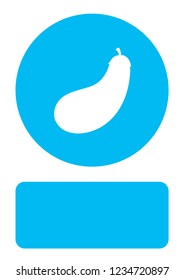 An Illustrated Icon Isolated on a Background - Aubergine