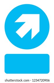 An Illustrated Icon Isolated on a Background - Arrow Up Right