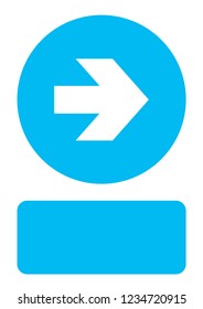 An Illustrated Icon Isolated on a Background - Arrow Right