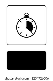 An Illustrated Icon Isolated on a Background - Stopwatch 3 Eighths Complete