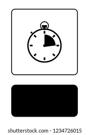 An Illustrated Icon Isolated on a Background - Stopwatch Quarter Complete