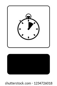 An Illustrated Icon Isolated on a Background - Stopwatch 1 Eighth Complete