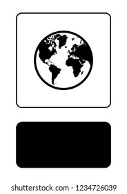 An Illustrated Icon Isolated on a Background - World North America South America Europe