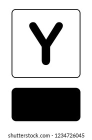 An Illustrated Icon Isolated on a Background - Y